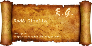 Radó Gizella névjegykártya
