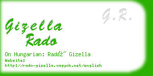 gizella rado business card